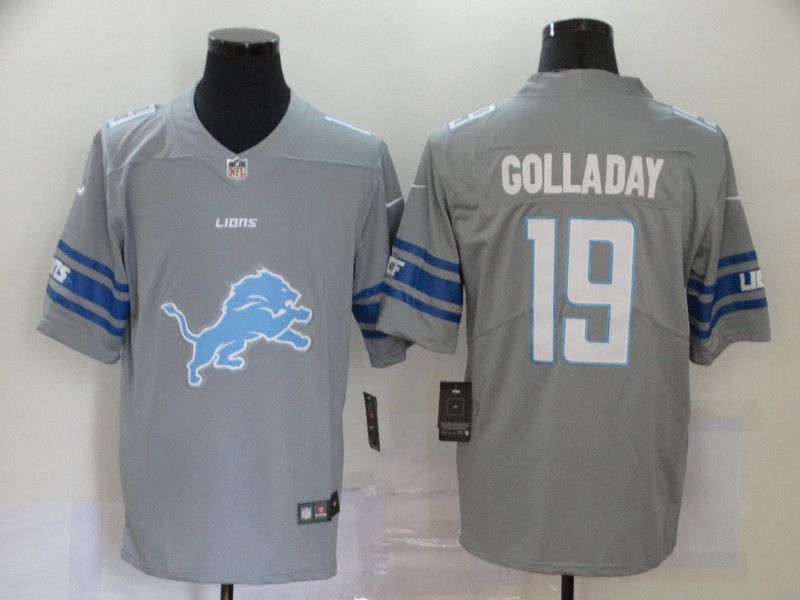 Men Detroit Lions #19 Colladay Grey Nike Team logo fashion NFL Jersey